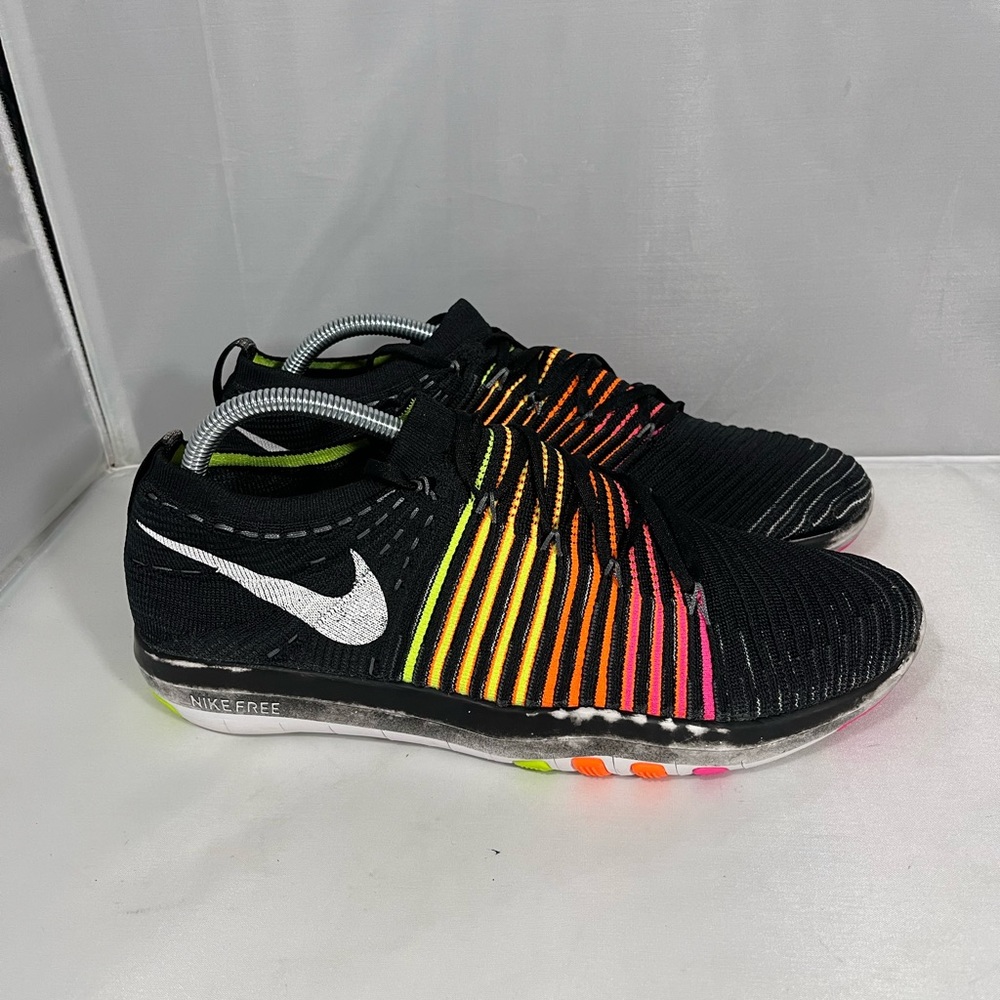 Nike Free Transform Flyknit Women's size 11 Running Shoes Black 843990-999